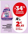 Liquide vaisselle paic expert + ou actifroid(a) - PAIC en promo chez Super U Castres à 2,83 €