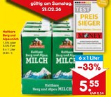 Haltbare Berg und Alpenmilch  im aktuellen Netto Marken-Discount Prospekt für 5,55 €