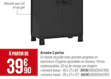 Armoire 2 portes en promo chez Bricorama Évry à 39,90 €