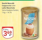 Nescafé Cappuccino im Angebot bei GLOBUS in Neunkirchen Nescafé Cappuccino Angebote von Nestlé bei GLOBUS Neunkirchen für 3,69 €