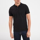 Polo en coton manches courtes noir homme en promo chez La Halle Polo en coton manches courtes noir homme dans le catalogue La Halle