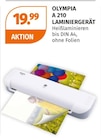 A 210 Laminiergerät von Olympia für 19,99 € bei Müller im Angebot A 210 Laminiergerät von Olympia im aktuellen Müller Prospekt