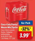 Coca-Cola, Fanta, Mezzo Mix oder Sprite Angebote bei Lidl Winterberg für 3,99 €