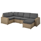 Modulecksofa 4-sitzig/außen mit Hocker braun/Frösön/Duvholmen dunkelgrau von SOLLERÖN im aktuellen IKEA Prospekt