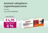 Aciclovir-ratiopharm Lippenherpescreme im aktuellen Prospekt bei mea - meine apotheke in Friedrichsthal