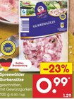 Spreewälder Gurkensülze von Spreewälder für 0,99 € bei Netto Marken-Discount im Angebot Spreewälder Gurkensülze von Spreewälder im aktuellen Netto Marken-Discount Prospekt