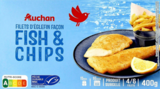 FILETS D'ÉGLEFIN FAÇON FISH & CHIPS SURGELÉS AUCHAN - AUCHAN - Auchan Hypermarché à Angoulême FILETS D'ÉGLEFIN FAÇON FISH & CHIPS SURGELÉS AUCHAN - AUCHAN en promo chez Auchan Hypermarché Angoulême à 11,98 €