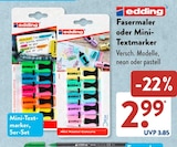 Fasermaler im ALDI SÜD Prospekt Fasermaler von edding im aktuellen ALDI SÜD Prospekt für 2,99 €