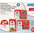 American Burger, Block Burger, Angus Burger, Bio Burger, Vegan Burger oder Cheese Burger von Block House im aktuellen V-Markt Prospekt für 4,99 €