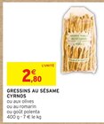Gressins au sésame à Intermarché dans Serpaize Gressins au sésame à Intermarché dans Serpaize