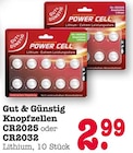Knopfzellen CR2025 Angebote von Gut & Günstig bei E center Oberursel für 2,99 €