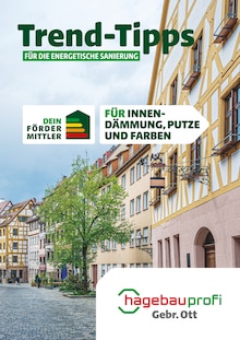 Gebrüder Ott Baustoffe Prospekt Trend-Tipps FÜR DIE ENERGETISCHE SANIERUNG mit  Seiten in Reutlingen und Umgebung