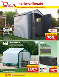 Netto Marken-Discount Gartenhaus im Prospekt 