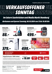 Aktueller MediaMarkt Saturn Prospekt mit Fernseher, "VERKAUFSOFFENER SONNTAG", Seite 1