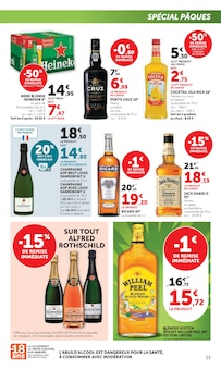 Promotion Champagne dans le prospectus Super U, valable du 24/03/2026 au 06/04/2026 Promo Champagne dans le catalogue Super U du moment à la page 13