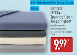 Jersey-Spannbetttuch-Boxspringbett von Novitesse im aktuellen ALDI Nord Prospekt