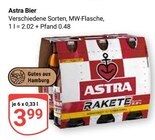 Bier im Angebot bei GLOBUS in Duisburg Bier Angebote von Astra bei GLOBUS Duisburg für 3,99 €
