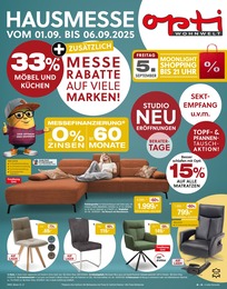 Opti-Wohnwelt Prospekt für Merzig mit 4 Seiten Opti-Wohnwelt Prospekt für Merzig: "Hausmesse", 4 Seiten, 28.08.2025 - 06.09.2025