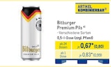 Premium Pils Angebote von Bitburger bei METRO Mannheim für 0,80 €