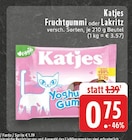 EDEKA - Fruchtgummi oder Lakritz Angebot im Prospekt Fruchtgummi oder Lakritz bei EDEKA im Prospekt "" für 0,75 €