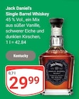Single Barrel Whiskey Angebote von Jack Daniel's bei GLOBUS Saarlouis für 29,99 €