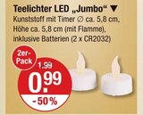 Teelichter LED „Jumbo“ im aktuellen V-Markt Prospekt für 0,99 €