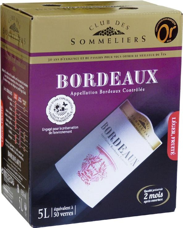 AOC Bordeaux rouge CLUB DES SOMMELIERS