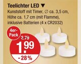 Teelichter LED im aktuellen V-Markt Prospekt für 1,99 €