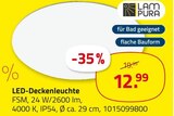 LED-Deckenleuchte Angebote von Lampura bei ROLLER Duisburg für 12,99 €