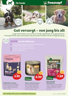 Hundefutter im Fressnapf Prospekt "Alles für dein Tier" mit 21 Seiten (Hildesheim)