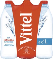 Eau Minérale - Vittel dans le catalogue Géant Casino Eau minérale naturelle - Vittel à 2,16 € en promo chez Géant Casino