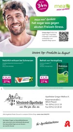 mea - meine apotheke Apotheken Prospekt der aktuellen Woche mit 4 Seiten, gültig von 01.08.2026 bis 31.08.2026, in Weischlitz und Umgebung Aktueller mea - meine apotheke Apotheken Prospekt in Weischlitz und Umgebung, "Unsere August-Angebote" mit 4 Seiten, 01.08.2026 - 31.08.2026