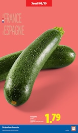 Prix et réduction Courgette dans le prospectus Lidl en cours Offre Courgette dans le catalogue Lidl du moment à la page 5