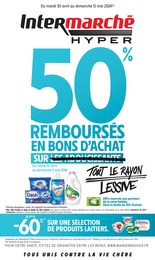 Prospectus Intermarché, "50% REMBOURSÉS EN BONS D'ACHAT SUR TOUT LE RAYON LESSIVE",  pages, 30/04/2024 - 12/05/2024