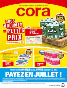 Prospectus Cora de la semaine "GROS VOLUMES = PETITS PRIX" avec 1 pages, valide du 26/04/2024 au 11/05/2024 pour Noidans-lès-Vesoul et alentours