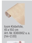 Klebefolie im Angebot bei toom Baumarkt in Bochum Klebefolie Angebote bei toom Baumarkt Bochum für 3,00 €