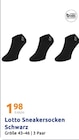 Socken im Action Prospekt Sneakersocken Schwarz von Lotto im aktuellen Action Prospekt für 1,98 €