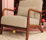 Fauteuil écru velours côtelé avec coussin à E.Leclerc dans Andance