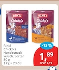 Chicko's Hundesnack von Rinti im aktuellen budni Prospekt
