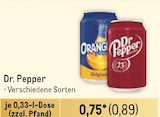 Dr. Pepper Angebote bei Metro Göttingen für 0,89 €