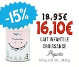 Lait infantile croissance - POPOTE à 16,10 € dans le catalogue Naturalia