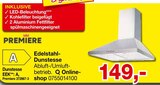 Aktuelles Edelstahl-Dunstesse Angebot bei Opti-Wohnwelt in Bremerhaven ab 149,00 €