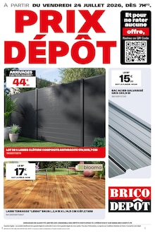 Catalogue Brico Dépôt, 24/07/2026 - 29/07/2026, PRIX DÉPÔT, 1 page Prospectus Brico Dépôt en cours, "PRIX DÉPÔT", 1 page