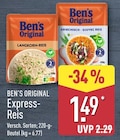 Express-Reis von Ben's Original für 1,49 € bei ALDI Nord im Angebot Express-Reis von Ben's Original im aktuellen ALDI Nord Prospekt