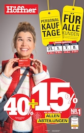 Möbel & Einrichtung Prospekt von Höffner in Bad Orb Aktueller Höffner Möbel & Einrichtung Prospekt für Bad Orb: PERSONALKAUFTAGE FÜR ALLE KUNDEN mit 4} Seiten, 29.10.2025 - 11.11.2025