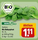 Bio Babyspinat von REWE Bio im aktuellen REWE Prospekt für 1,11 €