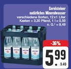 natürliches Mineralwasser Angebote von Gerolsteiner bei EDEKA Würzburg für 5,99 €