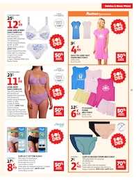 Prix et réduction Sous-Vêtements Femme dans le prospectus Auchan Hypermarché en cours Offre Sous-Vêtements Femme dans le catalogue Auchan Hypermarché du moment à la page 23