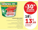 Lessive Pods(A) - Ariel en promo chez Super U Caluire-et-Cuire à 13,09 €
