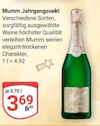 Jahrgangssekt Angebote von Mumm bei GLOBUS Wiesbaden für 3,69 €